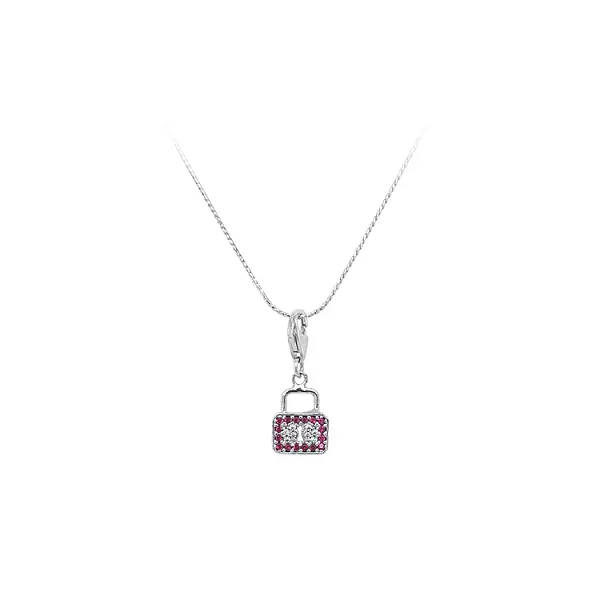 Vòng tay khóa padlock bằng vàng trắng