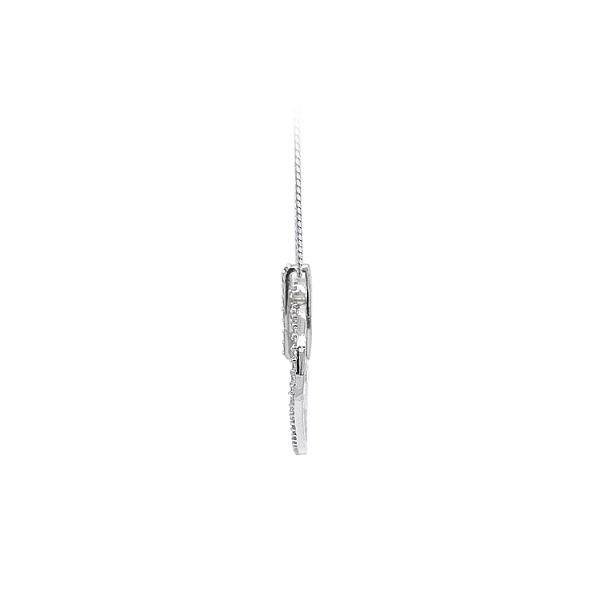 Mặt dây chuyền hình trái tim đính đá zircon