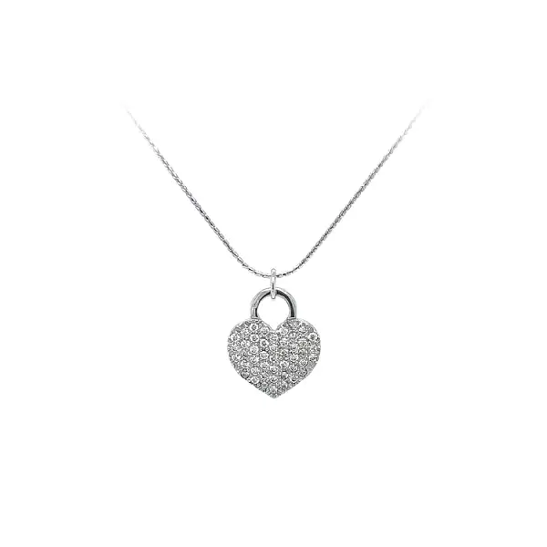 Mặt dây chuyền hình trái tim đính đá zircon