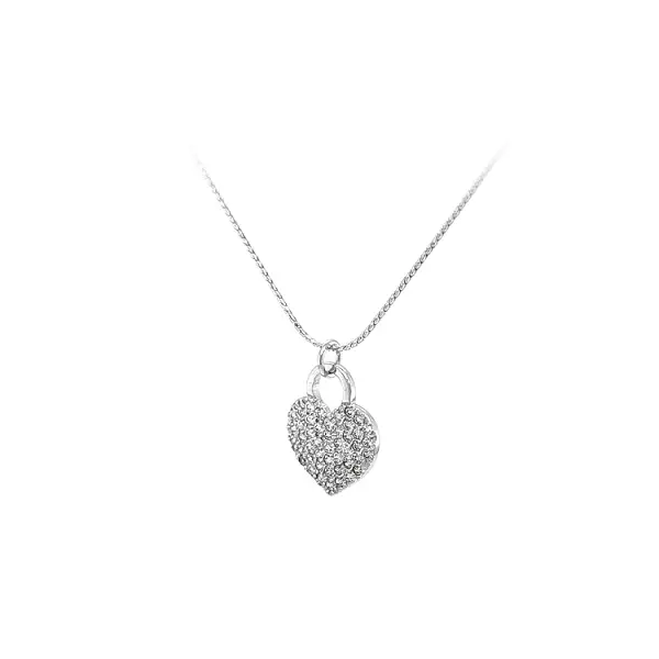Mặt dây chuyền hình trái tim đính đá zircon