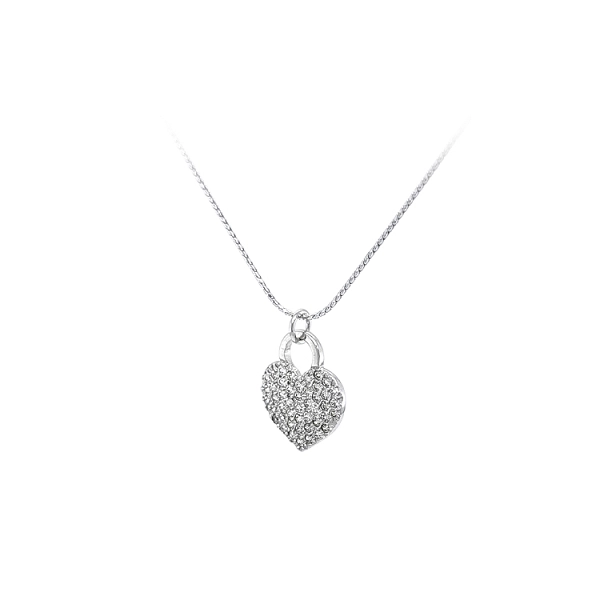 Mặt dây chuyền hình trái tim đính đá zircon