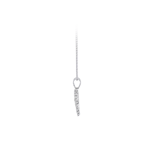 Mặt dây chuyền hình trái tim với đá zircon trắng vàng