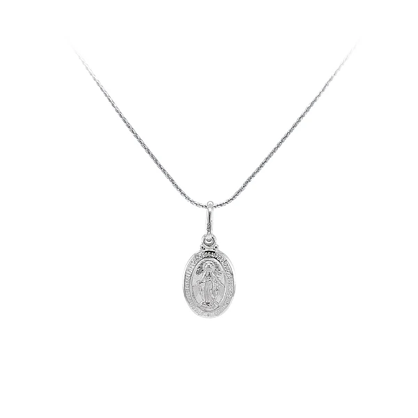 Mặt dây chuyền Đức Mẹ Đồng Trinh Maria bằng vàng trắng