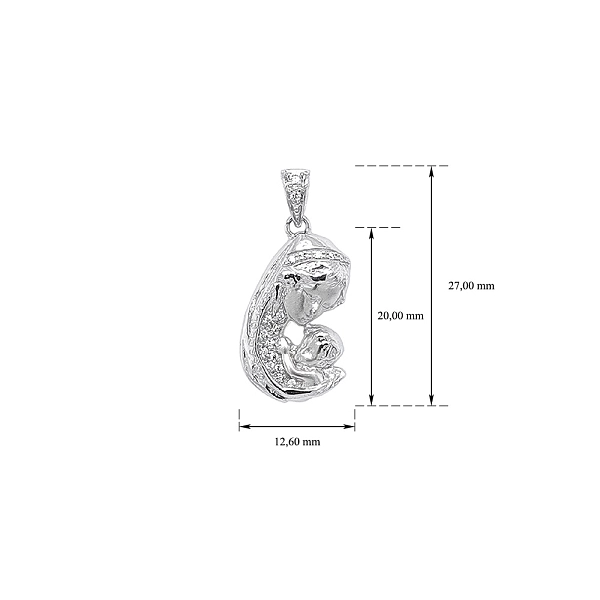 Madonna và Hài Nhi trong khung vàng với ánh lấp lánh zircon