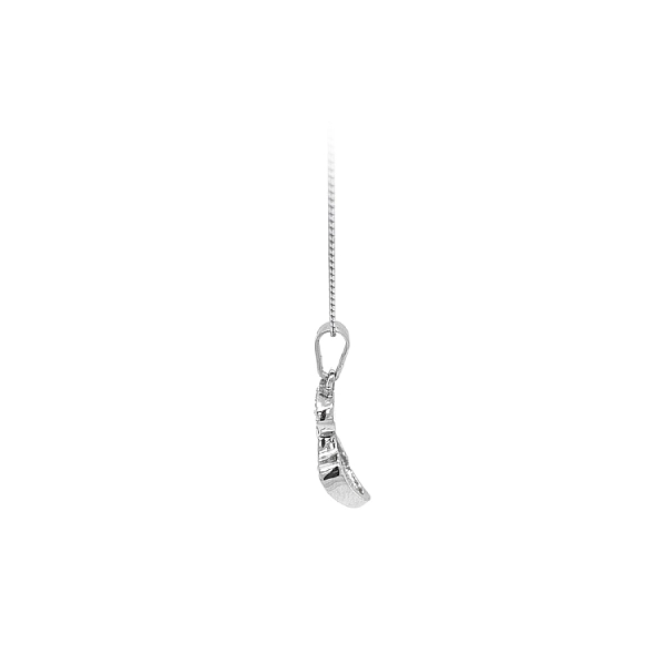 Mặt dây chuyền bằng vàng trắng đính đá zircon trắng