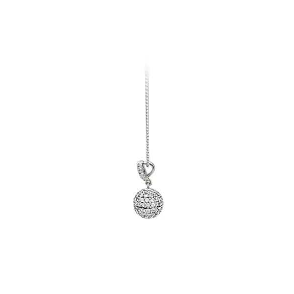 Mặt dây chuyền bằng vàng trắng đính đá zircon trắng