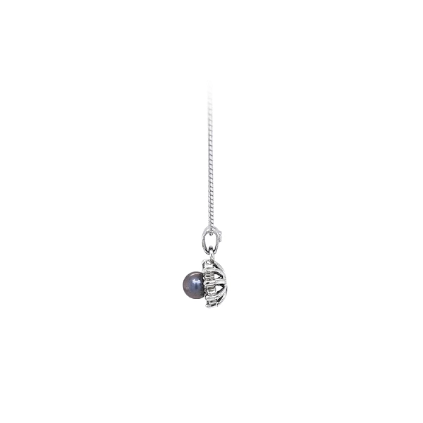 Mặt dây chuyền ngọc trai và zircon trắng vàng
