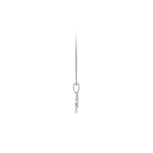 Mặt dây chuyền hình voi với đá zircon trắng vàng