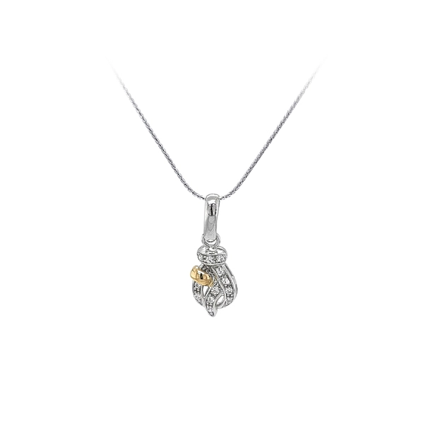 Mặt dây chuyền đính đá zircon làm từ vàng kết hợp