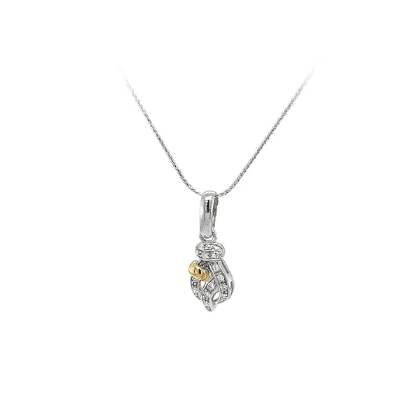 Mặt dây chuyền đính đá zircon làm từ vàng kết hợp