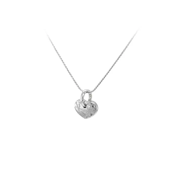 Mặt dây chuyền hình trái tim bằng vàng trắng
