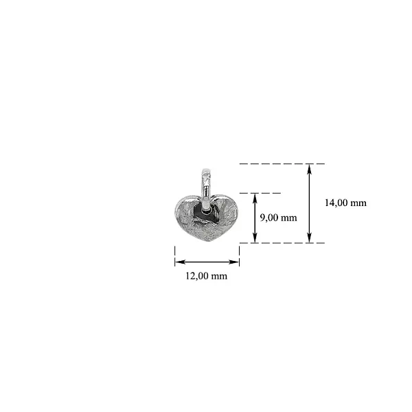 Mặt dây chuyền hình trái tim bằng vàng trắng