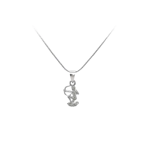 Mặt dây chuyền biểu tượng chòm sao Nhân Mã làm bằng vàng trắng