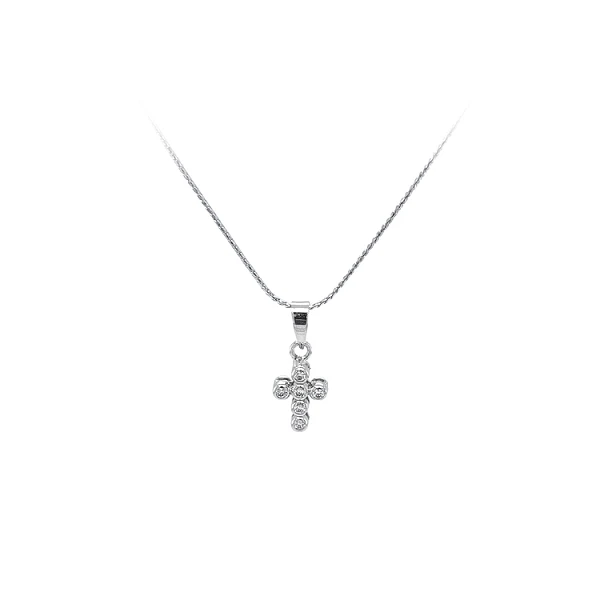 Thiết kế chéo với đá zircon trắng và vàng