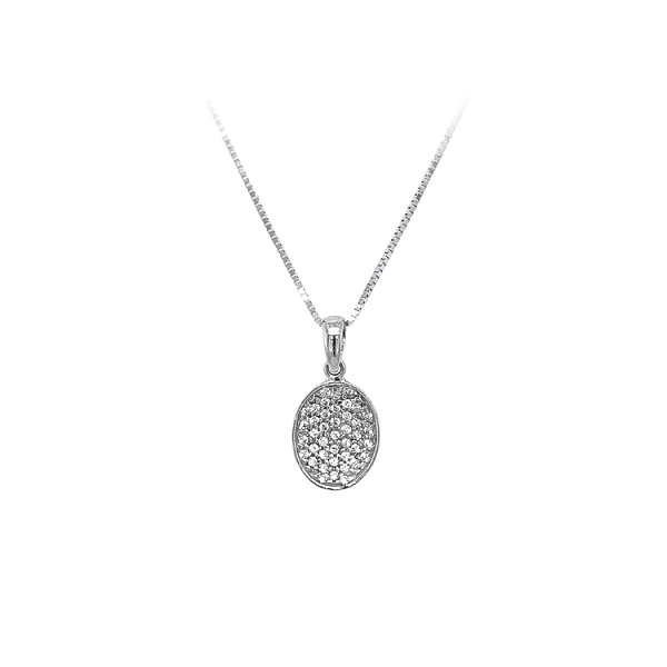 Mặt dây chuyền zircon trắng vàng