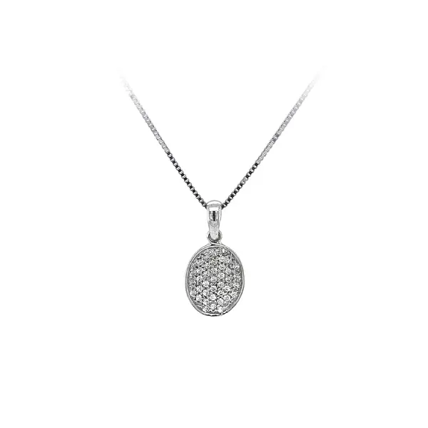 Mặt dây chuyền zircon trắng vàng