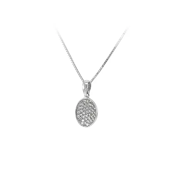 Mặt dây chuyền zircon trắng vàng