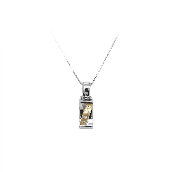 Mặt dây chuyền đính đá zircon làm từ vàng kết hợp