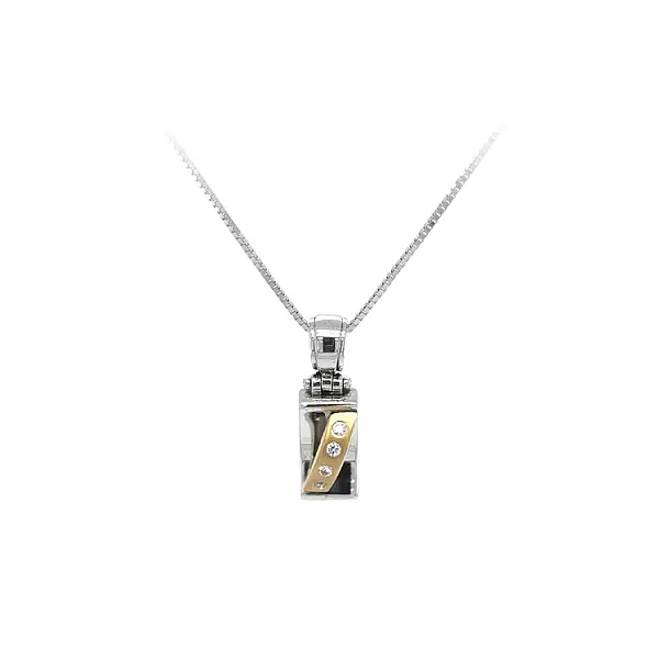 Mặt dây chuyền đính đá zircon làm từ vàng kết hợp