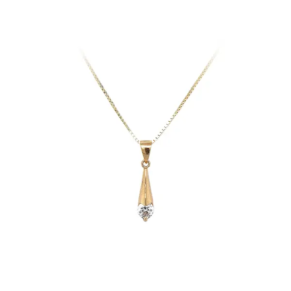 Mặt dây chuyền vàng đính đá zircon