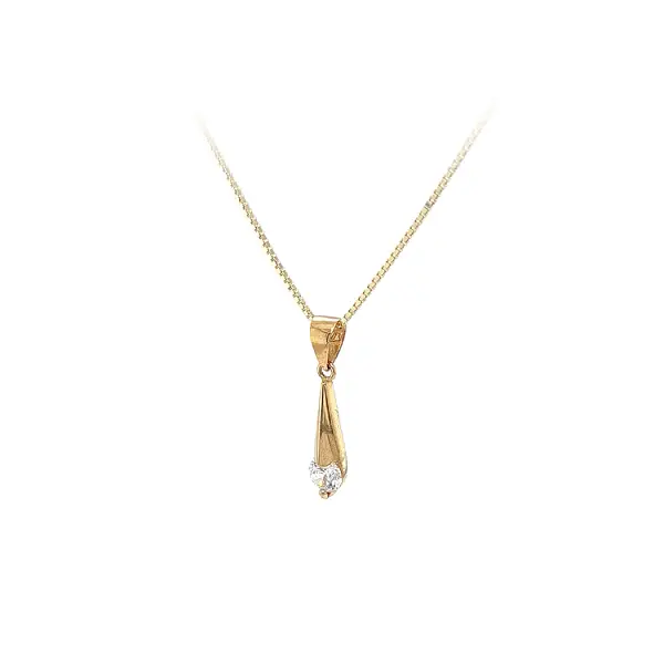 Mặt dây chuyền vàng đính đá zircon