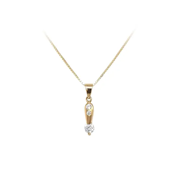 Mặt dây chuyền vàng đính đá zircon