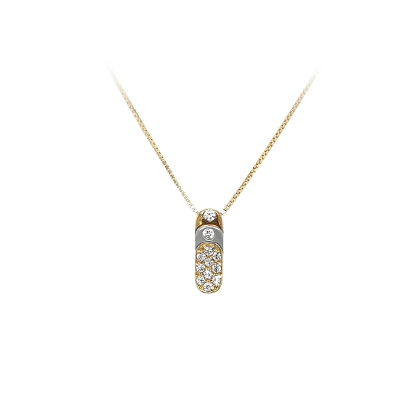 Mặt dây chuyền vàng đính đá zircon