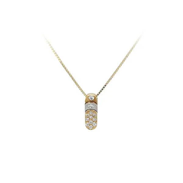 Mặt dây chuyền vàng đính đá zircon