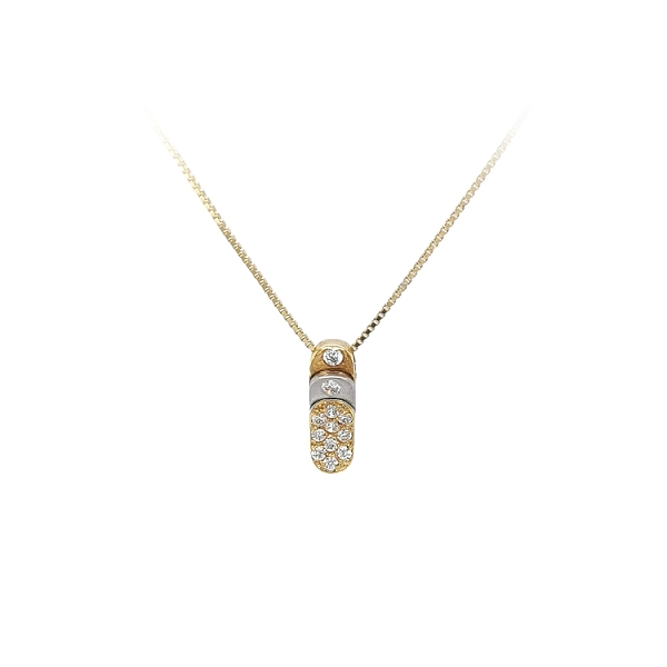 Mặt dây chuyền vàng đính đá zircon