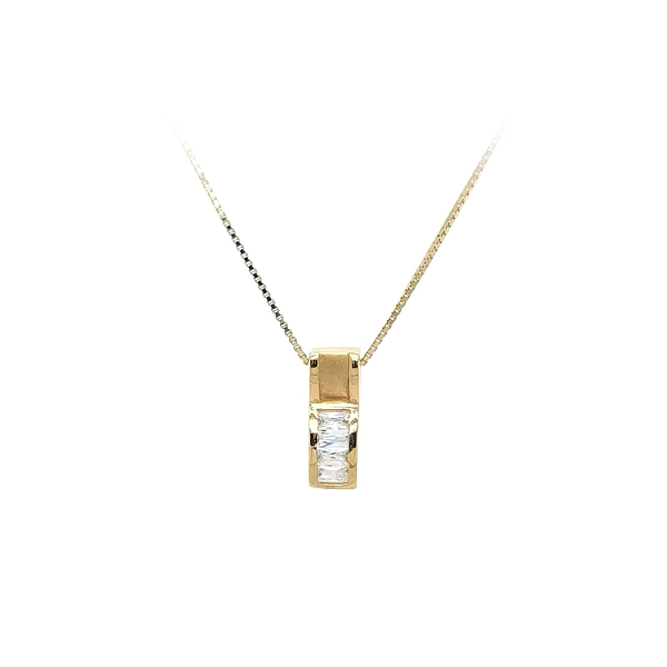Mặt dây chuyền vàng đính đá zircon