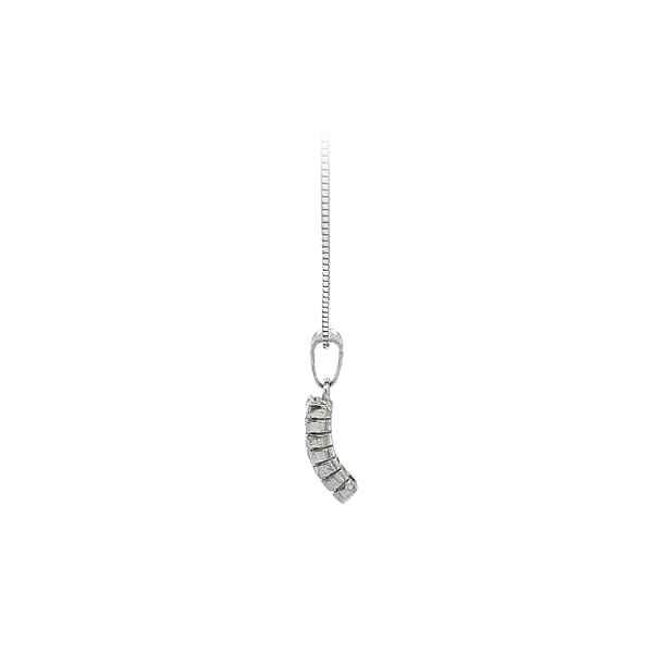 Mặt dây chuyền bằng vàng trắng đính đá zircon trắng