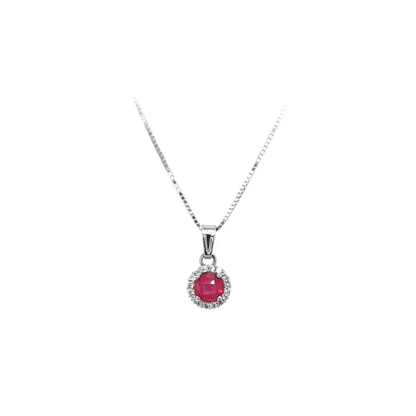 Mặt dây chuyền vàng có đá đỏ