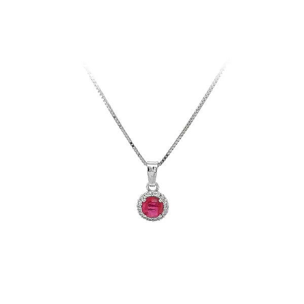 Mặt dây chuyền vàng có đá đỏ