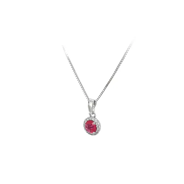 Mặt dây chuyền vàng có đá đỏ