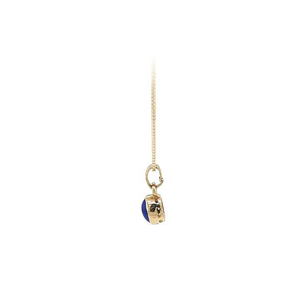Mặt dây chuyền vàng đính đá lapis lazuli