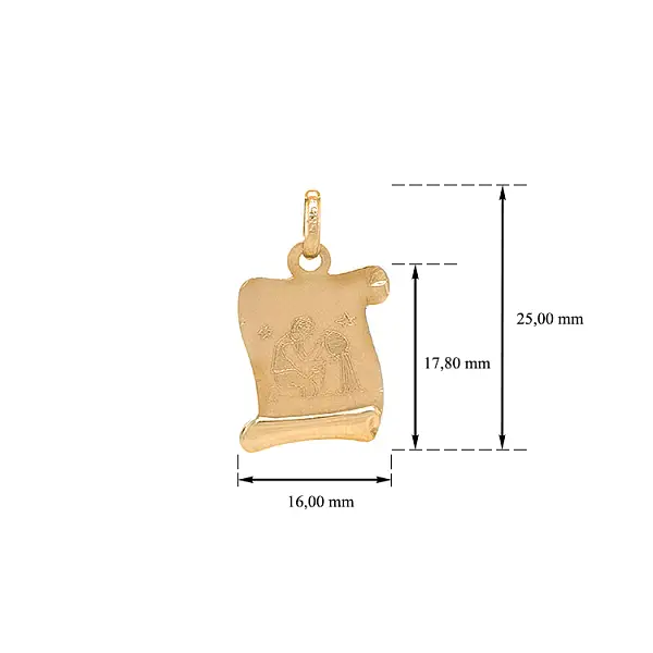 Mặt dây chuyền vàng chòm sao Bảo Bình