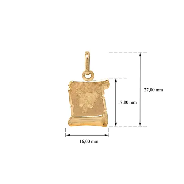 Mặt dây chuyền vàng chòm sao Bảo Bình