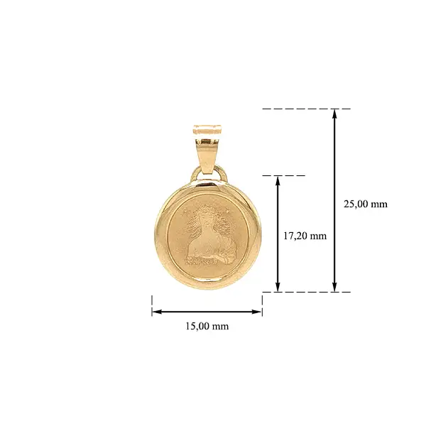 Mặt dây chuyền vàng biểu tượng Đức Mẹ Đồng Trinh