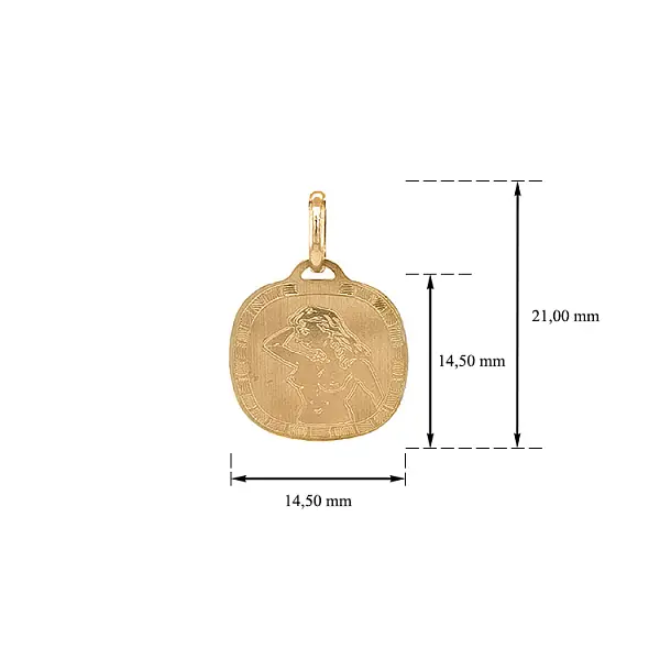 Mặt dây chuyền vàng biểu tượng Đức Mẹ Đồng Trinh