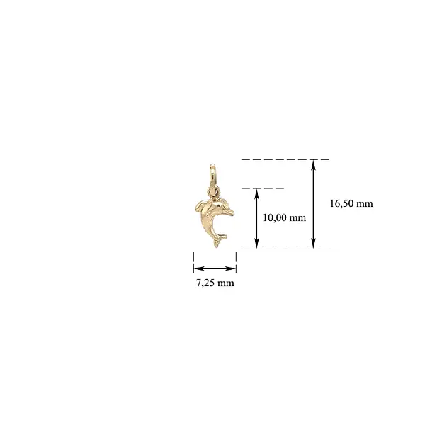 Mặt dây chuyền cá heo vàng