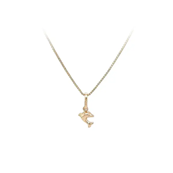 Mặt dây chuyền cá heo vàng