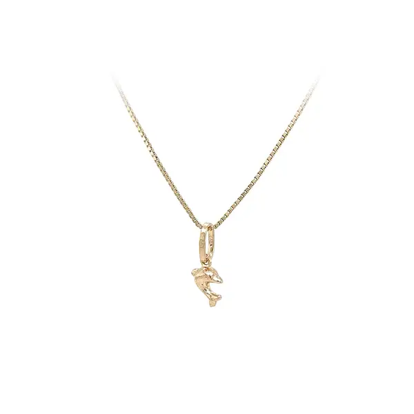 Mặt dây chuyền cá heo vàng