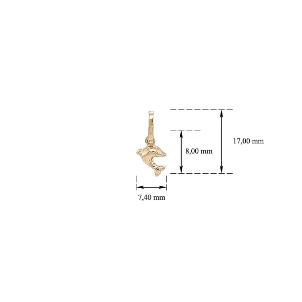 Mặt dây chuyền cá heo vàng