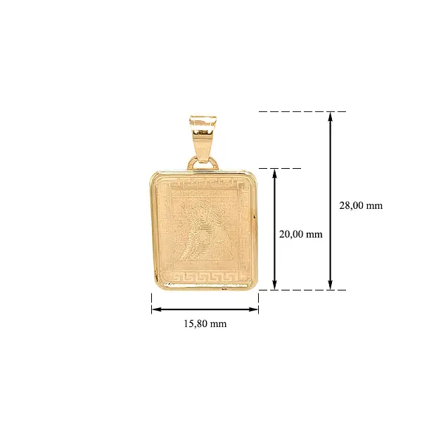 Mặt dây chuyền vàng biểu tượng Đức Mẹ Đồng Trinh