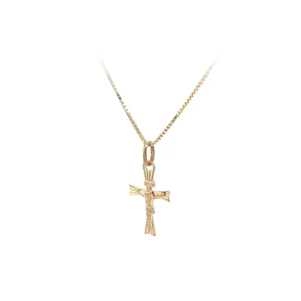 Mặt dây chuyền vàng hình thánh giá với Chúa Giêsu Kitô