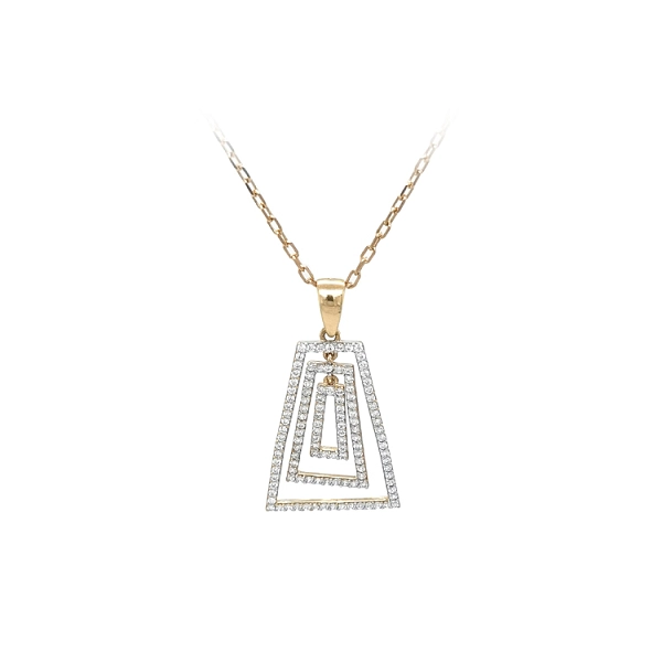 Mặt dây chuyền vàng đính đá zircon