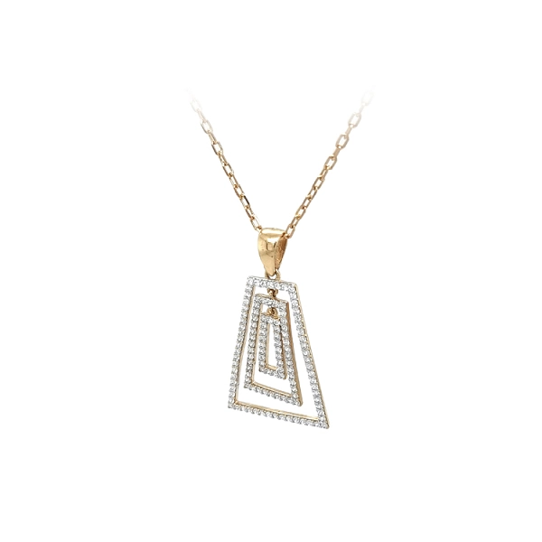 Mặt dây chuyền vàng đính đá zircon