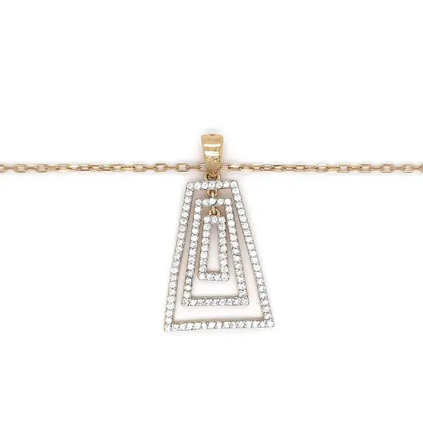 Mặt dây chuyền vàng đính đá zircon