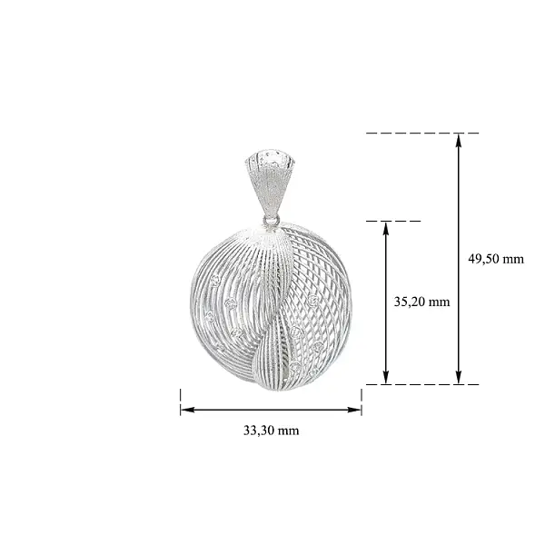 Mặt dây chuyền cho nữ làm từ vàng trắng