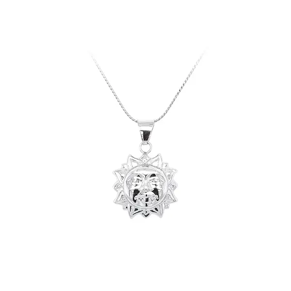 Mặt dây chuyền Mặt Trời làm bằng vàng trắng